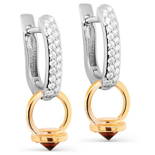 Серьги Silverlife, серебро, 925 проба, фианит