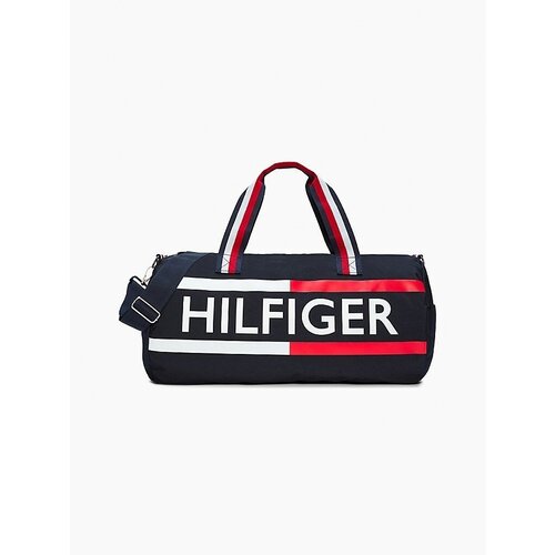 Сумка спортивная TOMMY HILFIGER, 28х28х56 см, плечевой ремень, синий