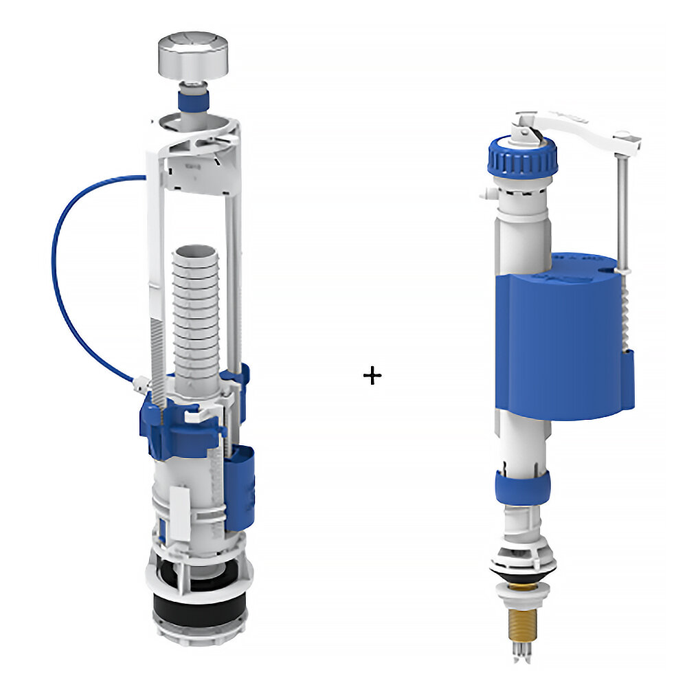 фото Арматура с функцией двойного смыва IDROSPANIA с антивандальной системой + впускной клапан 56603