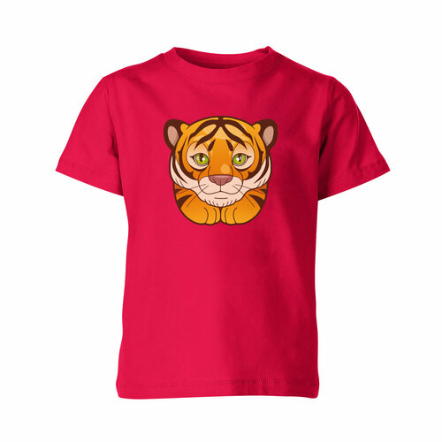 Футболка Us Basic, размер 4, розовый детская футболка милый тигр 116 синий