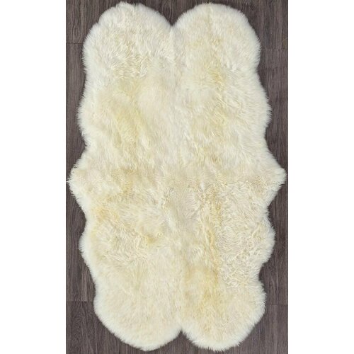 Ковер Sheepskin 95x190 - белый - Прямоугольник - коллекция Овчина Sheepskin 0.95x1.90