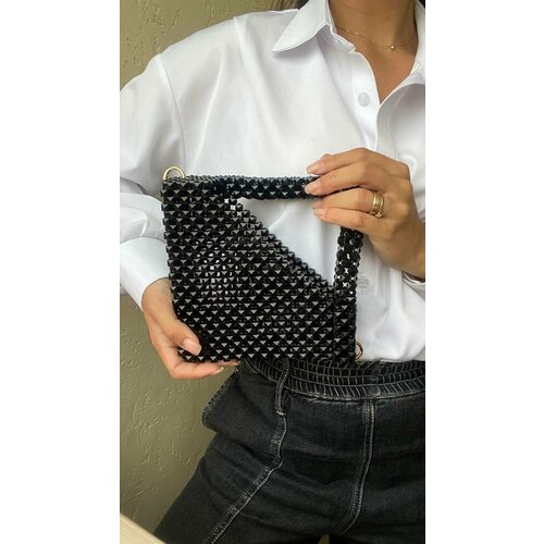 фото Сумка кросс-боди illekon, фактура рельефная, черный