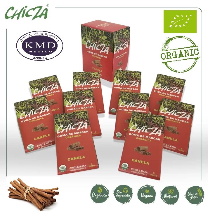 Жевательная резинка CHICZA ORGANIC органическая биоразлагаемая Мексика 10 шт х 15г