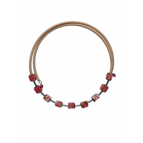 фото Колье divetro, муранское стекло, варисцит, длина 40 см, красный