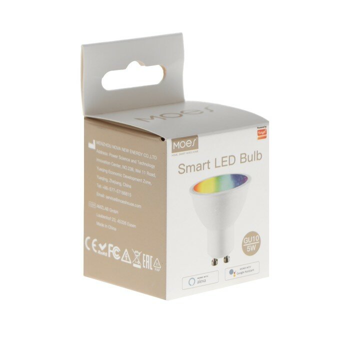 Светодиодная лампа GU10 Moes Smart LED Bulb GU10 модели WB-TD-RWW-GU10 - фото №11