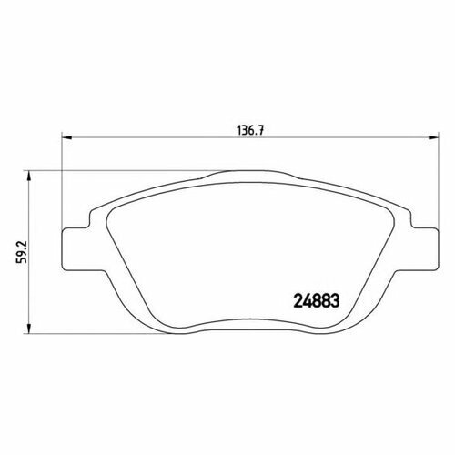 Комплект передних тормозных колодок Brembo p61103