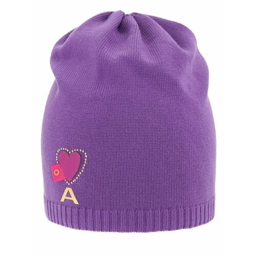 шапка для девочки life цвет темно розовый весна осень размер 50 52 Шапка mialt, размер 50-52, фиолетовый