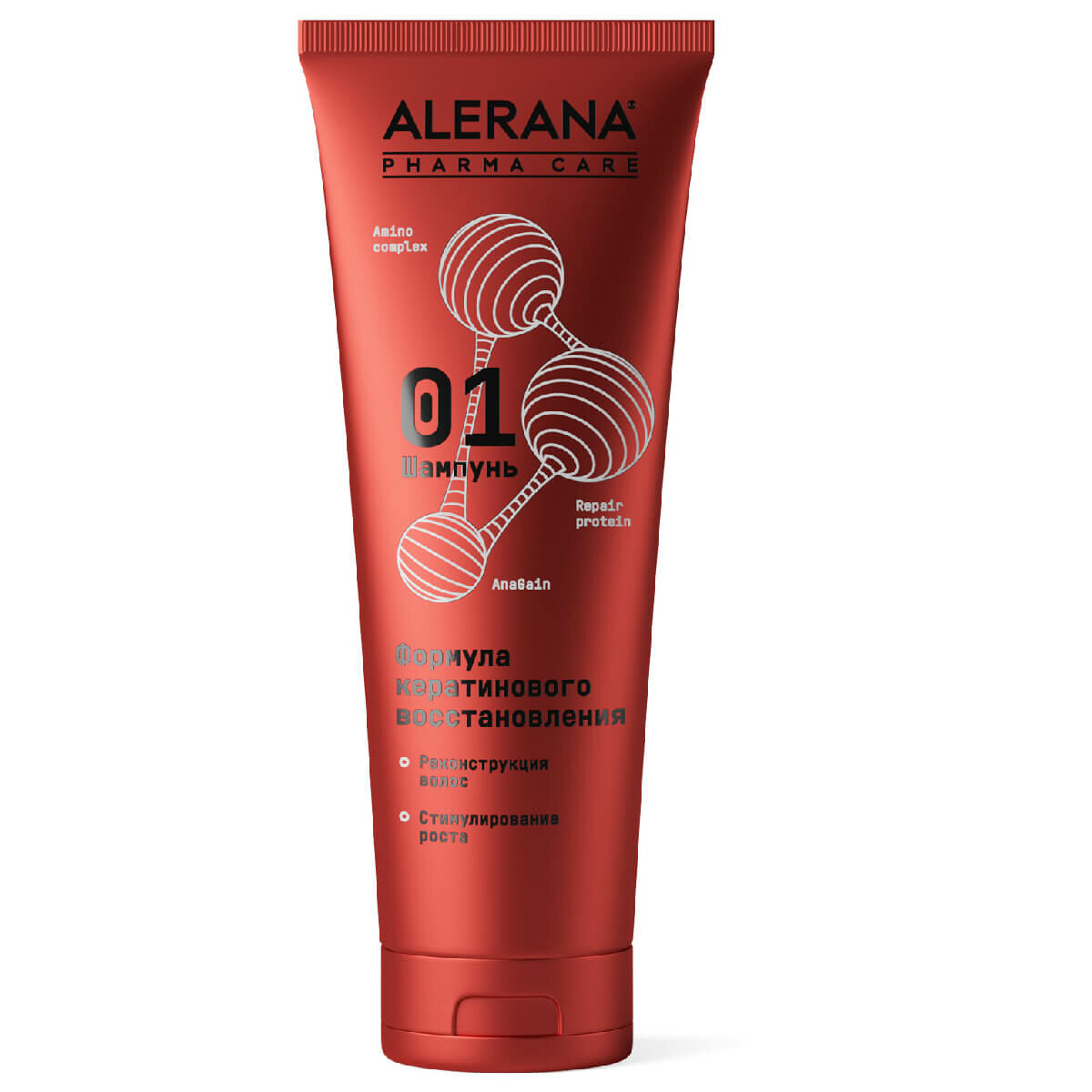 Alerana Pharma Care Шампунь для волос Формула Кератинового восстановления Pharma Care, 260 мл, Alerana