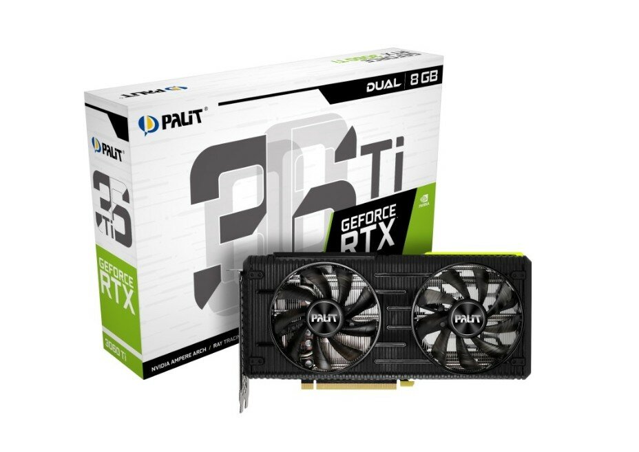 Видеокарта Palit GeForce RTX 3060 Ti Dual 8GB LHR