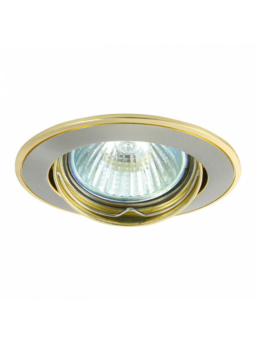 фото Cветильник точечный встраиваемый поворотный KANLUX BASK CTC-5515-SN/G