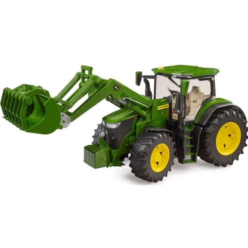 Масштабная модель Bruder 03-151 Трактор John Deere 7R 350 Погрузчик масштабная модель bruder 03 198 трактор case ih optum 300cvx с погрузчиком прицепом и 8 тюками