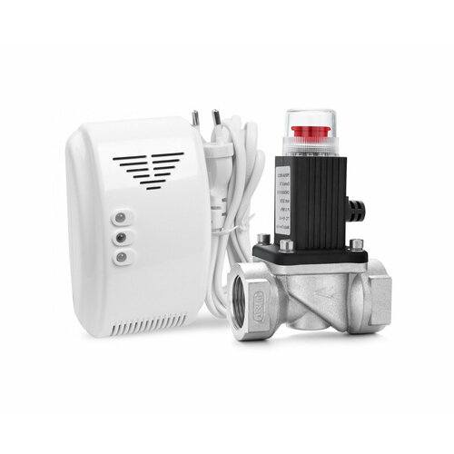 Устройство контроля утечки бытового газа с устройством для запора газа Straz GAZ-klapan Рус F1715EU для дома и кухни Сигнализатор загазованност 4627₽