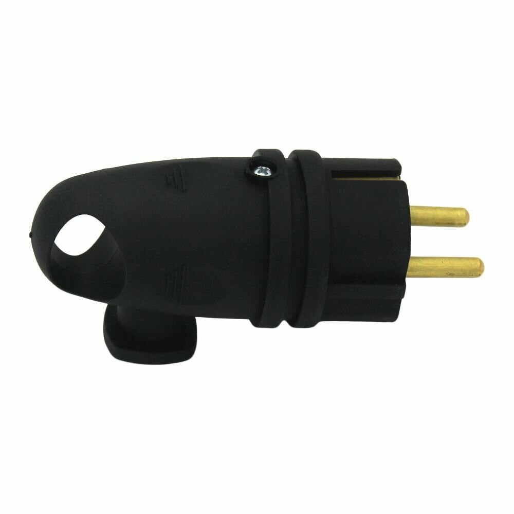 Вилка электрич. прямая В16-002 УХЛ3 с заземл. каучук с кольцом