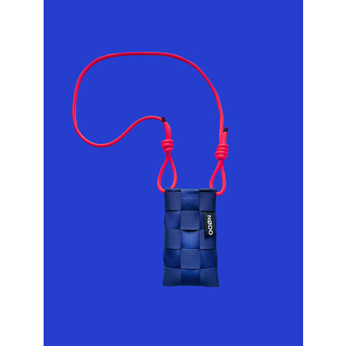 Сумка кросс-боди NODO, фактура матовая, гладкая, плетеная, пыльная роза, розовый, синий