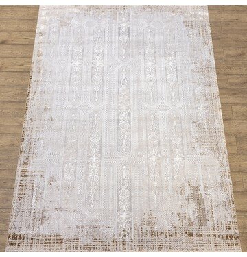 Ковер Турецкий Prado дизайн N907A цвет WHITE / BEIGE_1 0.8x1.5м