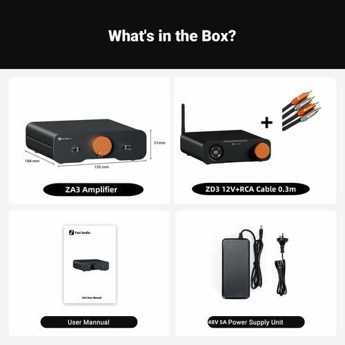 Fosi Audio ZD3 Bluetooth ЦАП ES9039Q2M, With ZA3