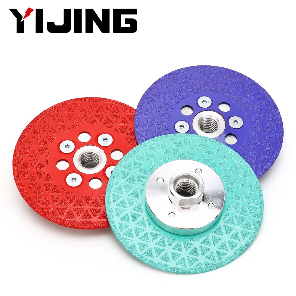 Алмазное лезвие YIJING 4 дюйма для угловой шлифовальной машины, Green-Fine, 100 mm, 22.23mm, Многоцелевой Резки
