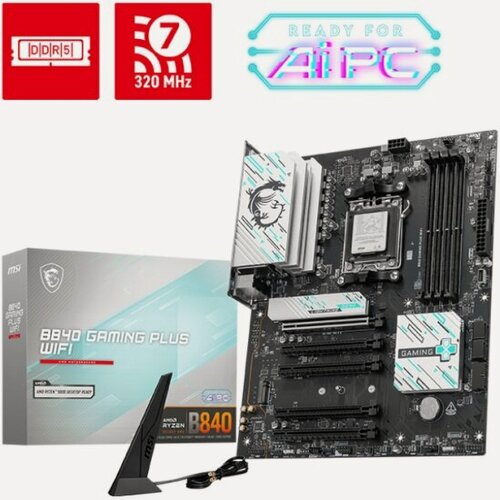 Изображение товара Материнская плата Msi B840 GAMING PLUS WIFI (AM5, ATX)