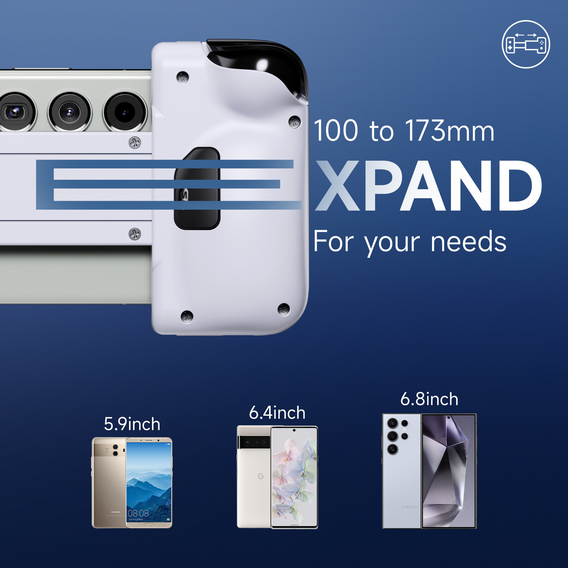 Геймпад для смартфона EasySMX M05 / для Android, iPhone 15/16 (USB-C), белый — фото 1