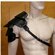 Наплечники викинга из искусственной кожи, black, Один размер