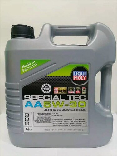 Изображение товара Масло моторное LIQUI MOLY SPECIAL TEC AA 5W30 синтетика 4 л, артикул 7616