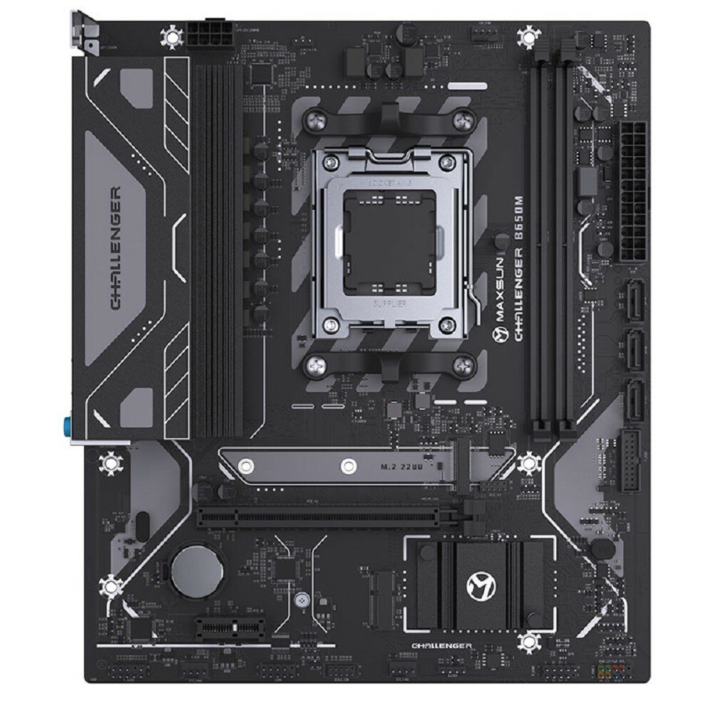 MAXSUN Материнская плата MS-Challenger B650M AM5, mATX, DDR5, HDMI+DP, M,2, LAN 1Gb, RTL — фото 1