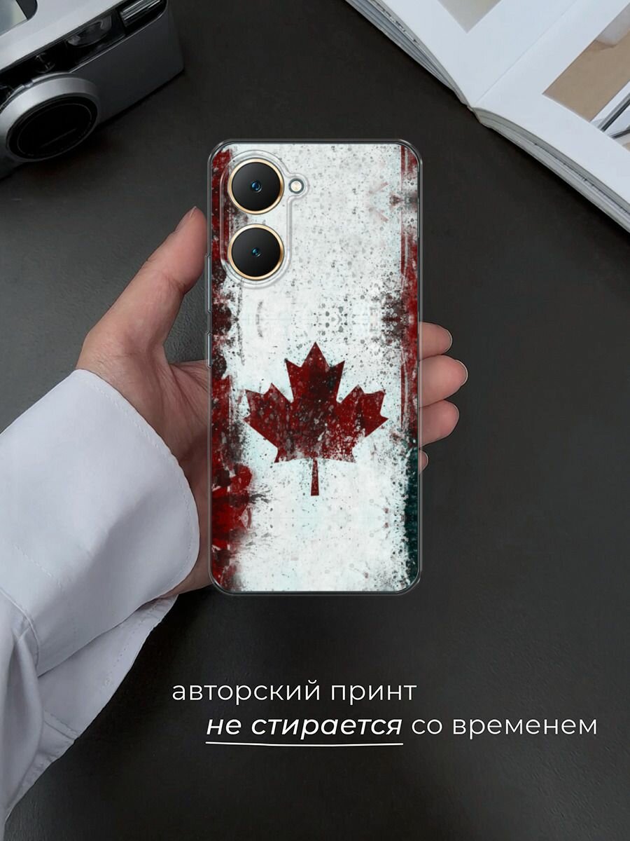 Чехол на Vivo Y03/Y18/Y18e / Виво Y03/Y18/Y18e с принтом "Канада" — фото 1