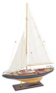 Фото Настольный декор модель Парусной яхты 45х66 см, Дерево, Ткань
