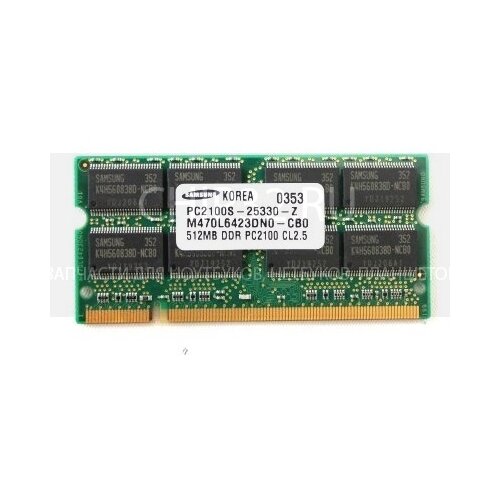 Оперативная память Samsung 512 МБ DDR 266 МГц SODIMM CL2.5 M470L6423DN0-CB0 оперативная память samsung 512 мб ddr 266 мгц sodimm cl2 5 m470l6423dn0 cb0