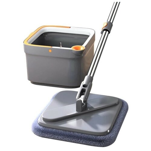 Швабра с отжимом. Швабра для мытья полов. Швабра с ведром. Насадка из микрофибры для Швабры - 2шт