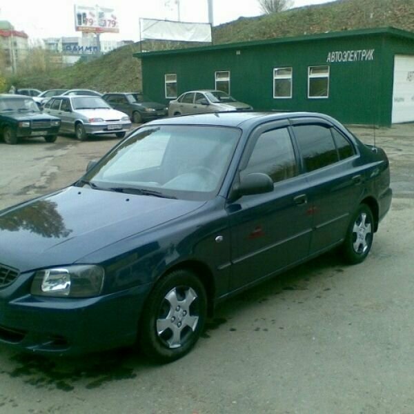 Дефлекторы на окна Hyundai Accent II (Хенде Акцент)2000-2012