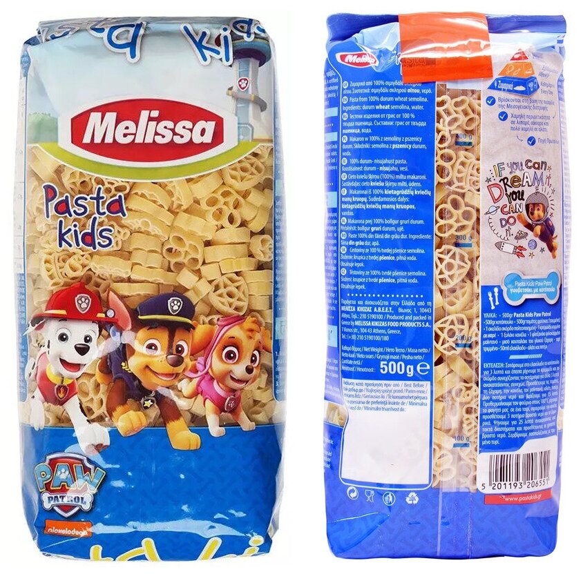 Макароны Pasta kids "Щенячий патруль" Melissa, 500 г - фотография № 12