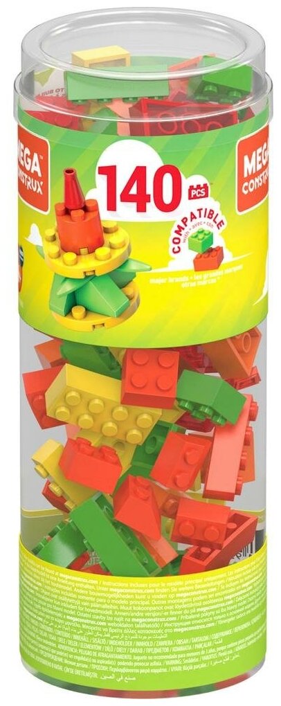 Конструктор MEGA CONSTRUX Building Tube средний GVM52, 140 дет.