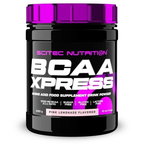 Аминокислоты ВСАА 2:1:1 Scitec Nutrition BCAA Xpress, 5000 мг в порции, порошок, 280 г, розовый лимонад