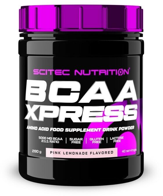 Аминокислоты ВСАА 2:1:1 Scitec Nutrition BCAA Xpress, 5000 мг в порции, порошок, 280 г, розовый лимонад