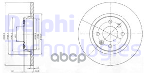 [Bg4045] Delphi 2 Шт. Диск Тормозной Delphi арт. BG4045