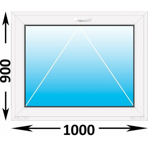 Пластиковое окно Melke фрамуга 1000x900 (ширина Х высота) (1000Х900)