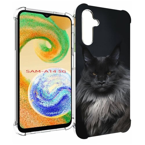 Чехол MyPads кошка мейн кун 2 для Samsung Galaxy A14 4G/ 5G задняя-панель-накладка-бампер