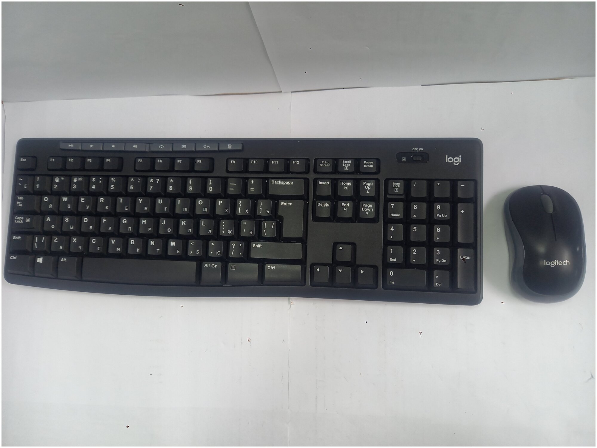 Клавиатура+мышь Logitech Wireless Keyboard KM270 104КЛ+8КЛ М/Мед, беспроводная