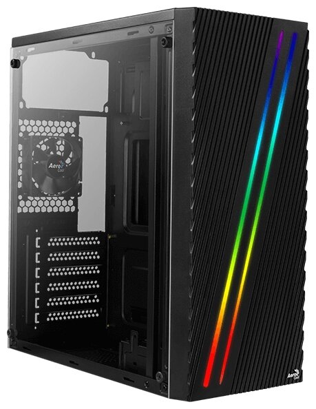 Корпус ATX AEROCOOL Streak-A-BK-v1, Midi-Tower, без БП, черный - фото №1