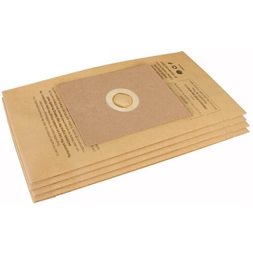 Универсальные бумажные мешки для пылесоса, фланец 100х130, диаметр отверстия 40 мм, 4 шт + микрофильтр