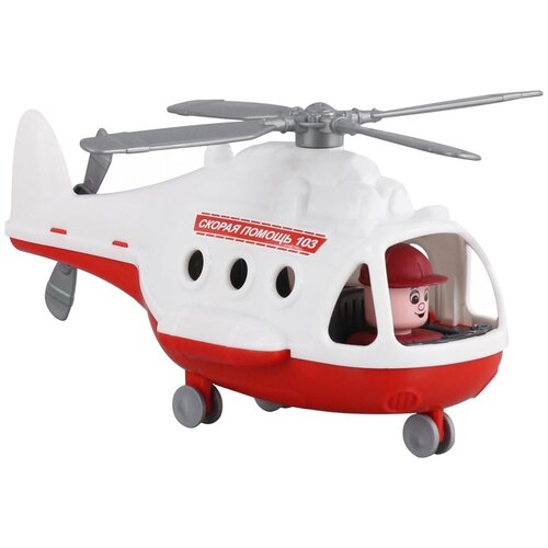 Купить Вертолет Скорая помощь Альфа (пластик) (в коробке) (от 3 лет) 68668, (Полесье), белый