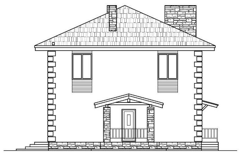 Проект газобетонного дома Catalog-Plans-40-04BE (145,47кв.м, 10x10м, газобетон 400) - фотография № 7