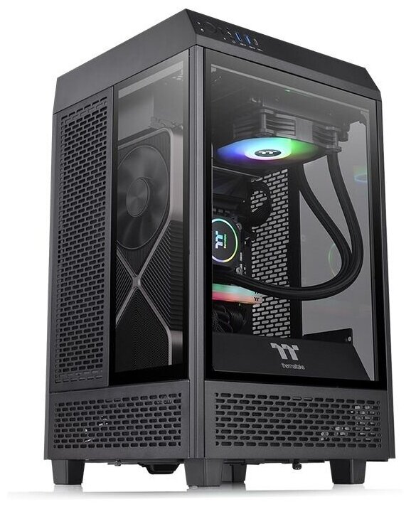 Компьютерный корпус miniITX Thermaltake The Tower 100 черный (ca-1r3-00s1wn-00)