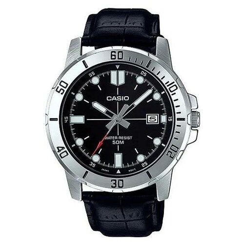 Наручные часы CASIO Collection, серебряный, черный наручные часы casio collection наручные часы casio mtp b100d 1e серебряный черный