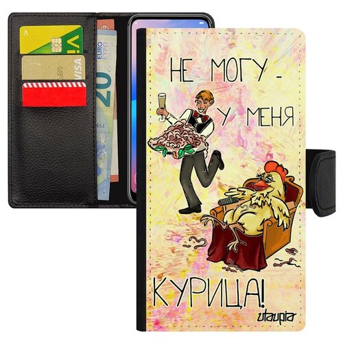 фото Чехол-книжка на смартфон galaxy a5 2017, "не могу - у меня курица!" комикс юмор utaupia