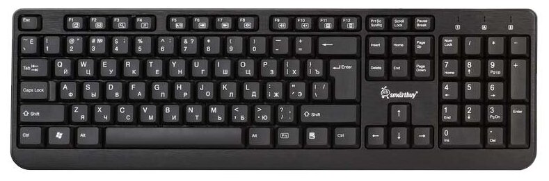 Клавиатура проводная мультимедийная Smartbuy ONE 208, USB, черная, 104+12 клавиш, 1,4 м (SBK-208U-K)