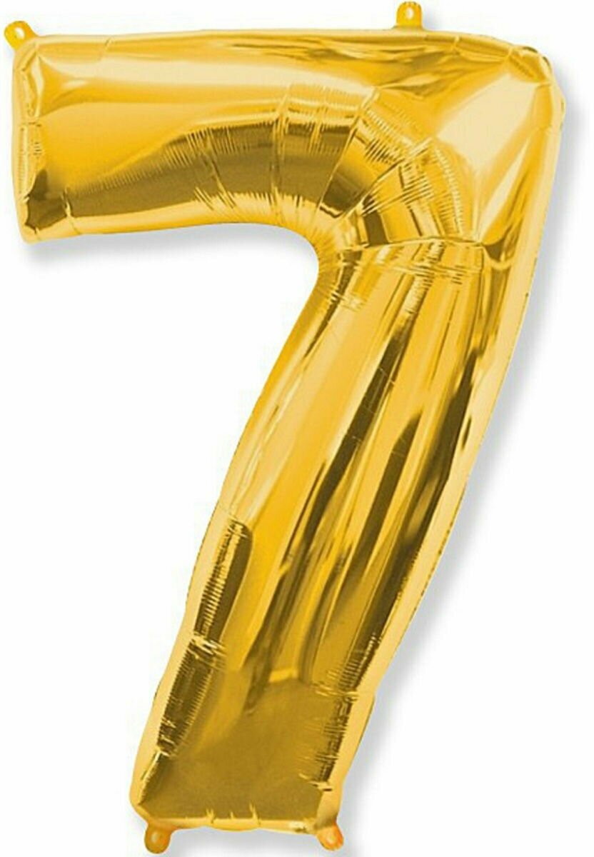 Воздушный шар Цифра 7, золотой, 102 см