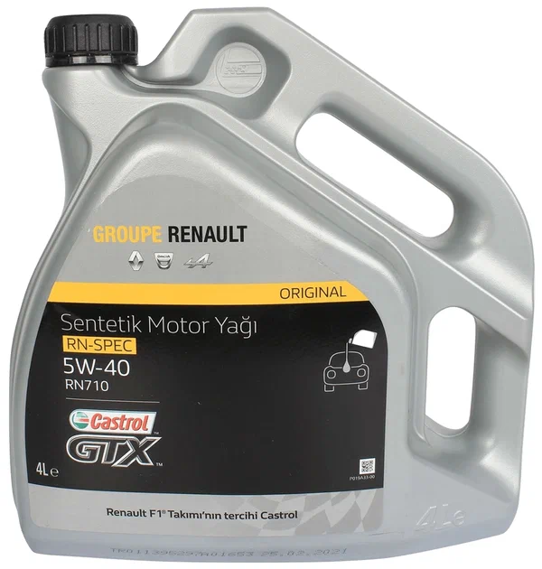 Моторное масло Renault 7711943764 RN-SPEC RN710 5W40 синтетическое 4л — купить в интернет-магазине по низкой цене на Яндекс Маркете