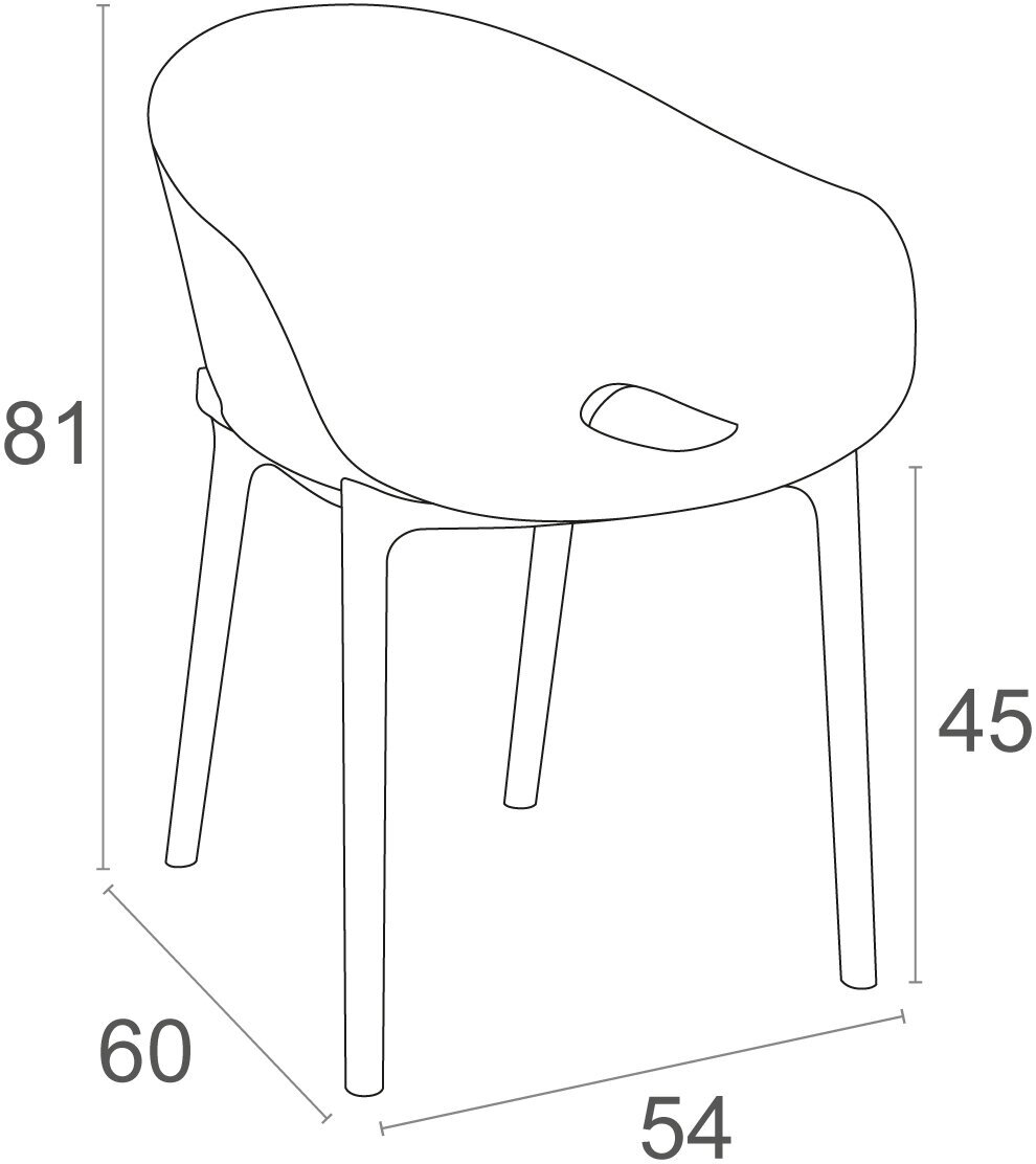 Пластиковое кресло Sky Pro, Siesta Contract, оливковый - фотография № 6